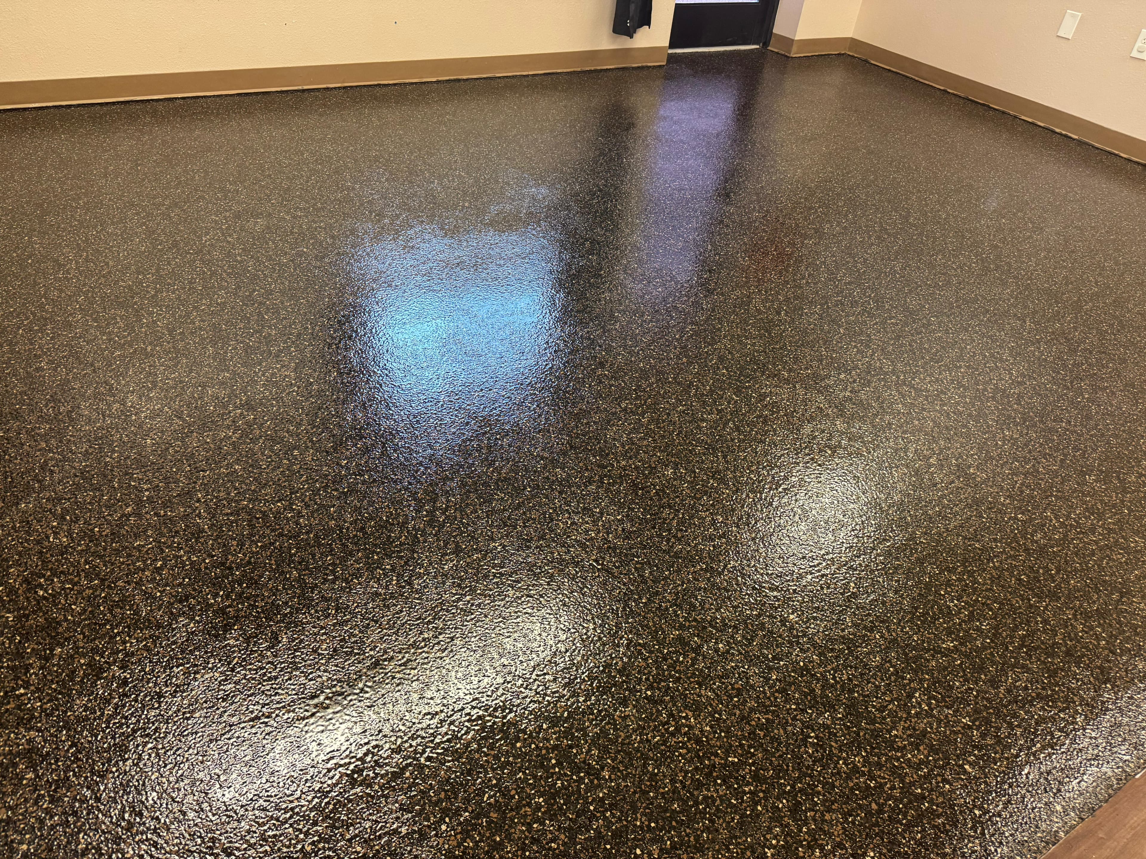 Desert Sand epoxy floor — close-up detail